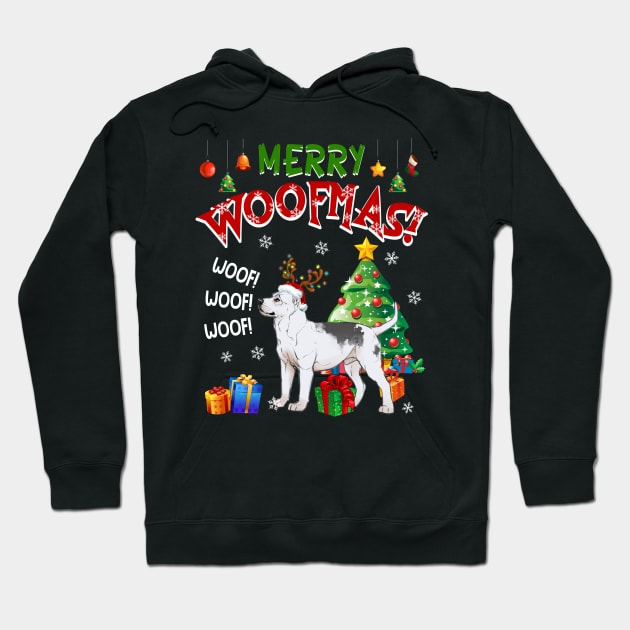 Pitbull Merry Woofmas Awesome Christmas Hoodie by Dunnhlpp
